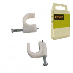 GRAPA PLASTICO BLANCO N 6 C/8