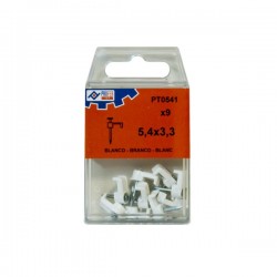 GRAPA PLASTICO BLANCO C/9 PZS