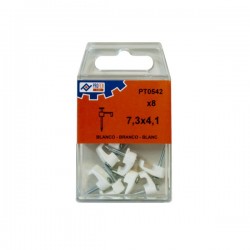 GRAPA PLASTICO BLANCO C/8 PZS