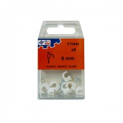 GRAPA PLASTICO BLANCO N.6 C/8