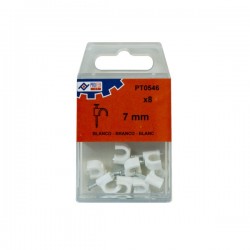 GRAPA PLASTICO BLANCO N.7 C/8