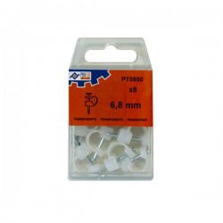 GRAPA PLASTICO TRANSPARENT C/8