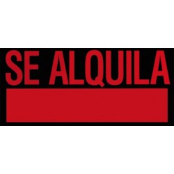 CARTEL PLAST SE ALQUILA ROJO