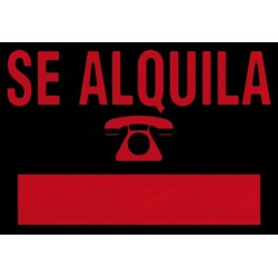 CARTEL PLAST SE ALQUILA ROJO