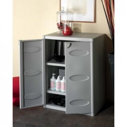 ARMARIO RESINA 2B BAJO GRIS