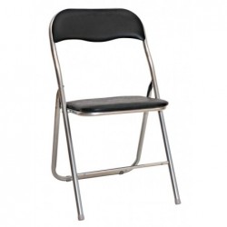 SILLA PLEGABLE METAL NEGRA