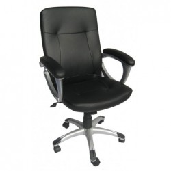 SILLON DIRECTOR NEGRO PIEL PU