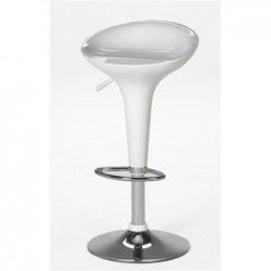 TABURETE PVC/INOX BLANCO REX