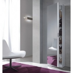 ZAPATERO 1 PUERTA ESPEJO BLANC