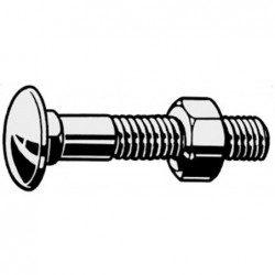 TORNILLO DIN603+TUERCA 934 ZN