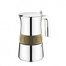CAFETERA INOX ELEGANCE GOLD