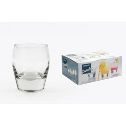 VASO VIDRIO BAJO BARREL SET-6