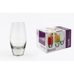 VASO VIDRIO ALTO BARREL SET-6