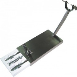 JAMONERO INOX+2 CUCHILL+CHAIRA