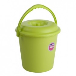 CUBO BASURA C/TAPA PISTACHO