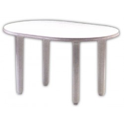 MESA JARDIN  RECT.OVAL BLANCA