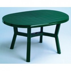 MESA JARDIN  RECT.OVAL VERDE