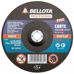 DISCO C METAL/INOX EJE FINO