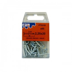 PUNTA ACERO C PLANA ZN C/60