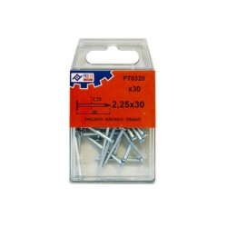 PUNTA ACERO C PLANA ZN C/30