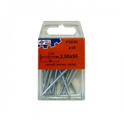 PUNTA ACERO C PLANA ZN C/15